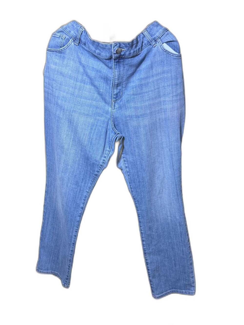 Lee Plus Straight Leg Jeans Womens Size 24W Light Wash Blue